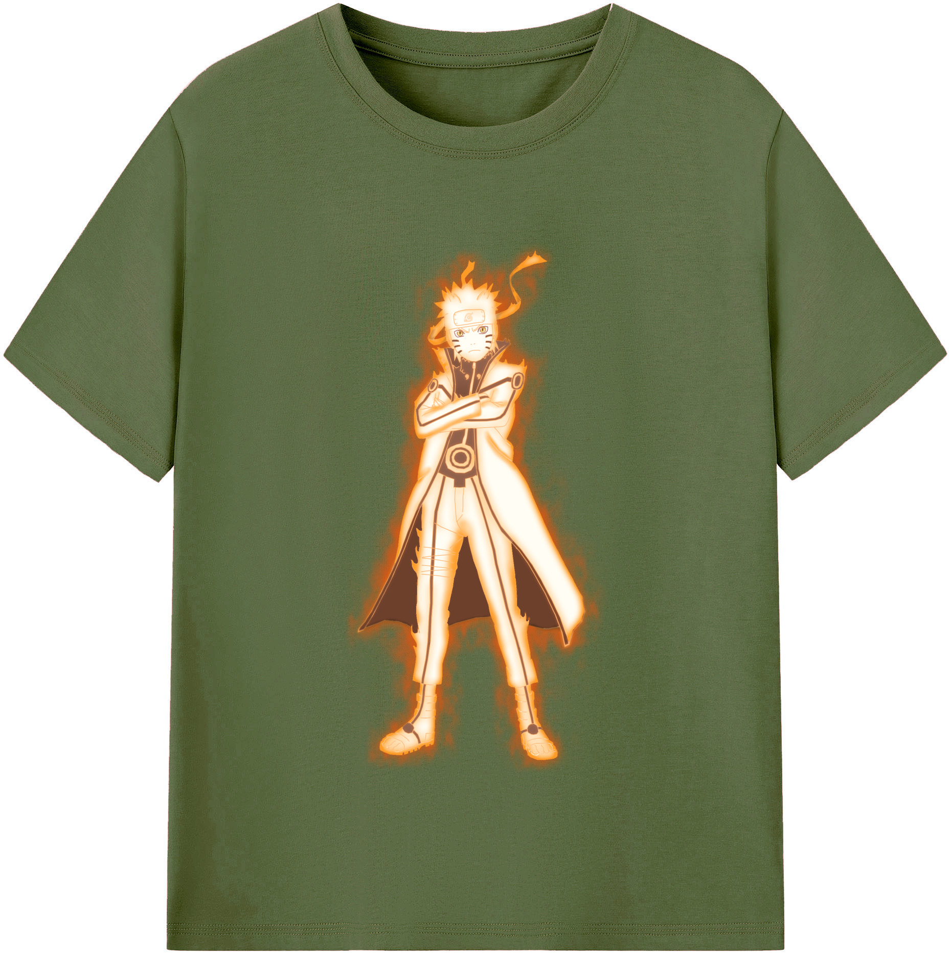 （画像用） NARUTO -ナルト- うずまき ナルト Uzumaki Naruto 綿100％半袖Tシャツ（フロントプリント）